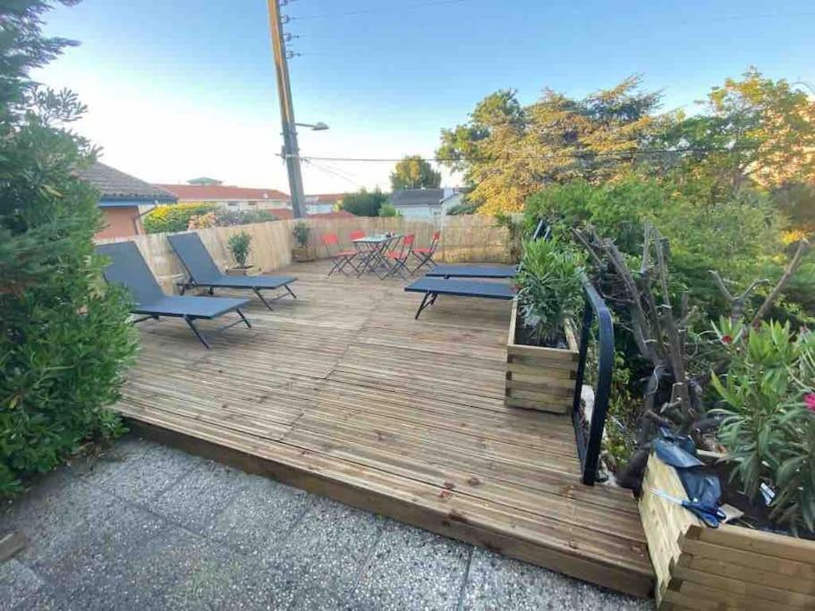 Maison A Arcachon Avec Piscine Hors-Sol Exterior foto